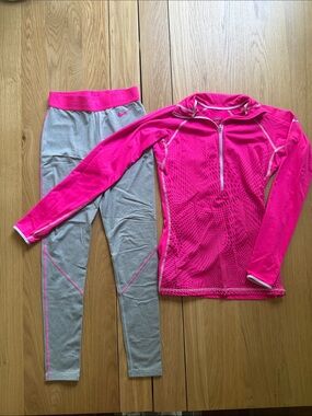 Nike Hot Pink & Gray Women's Performance Set - Zip Pullover & Leggings